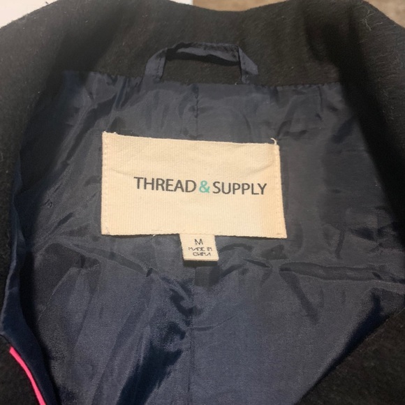 Thread & Supply Black Pea Coat - Picture 4 of 4